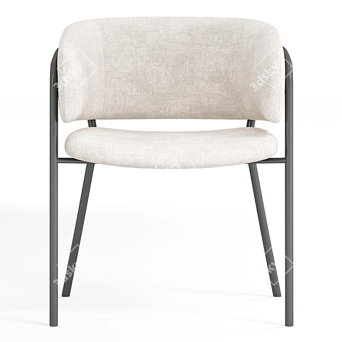 Modern Runnie Chair in Dark Grey 3D model image 2