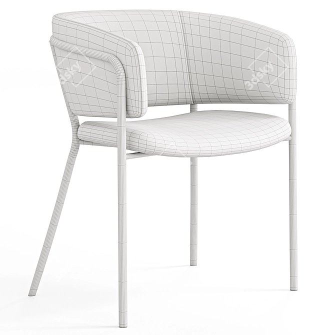 Modern Runnie Chair in Dark Grey 3D model image 7