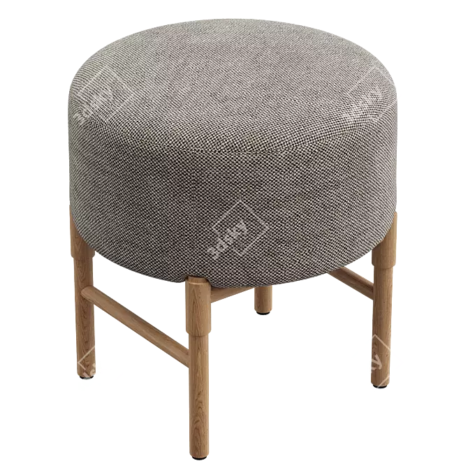 Modern Bilbao Pouf Ottoman 3D 3D model image 2