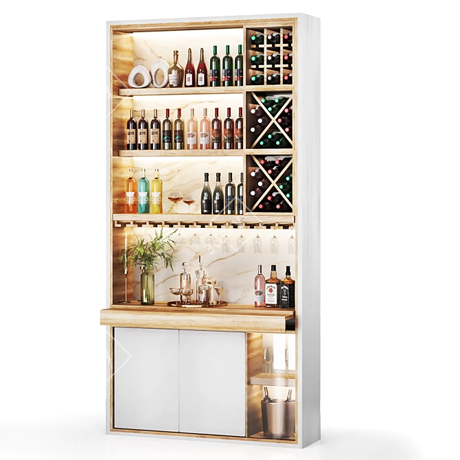 Winecellar Minibar03 Kitchen Organizer 3D model image 2