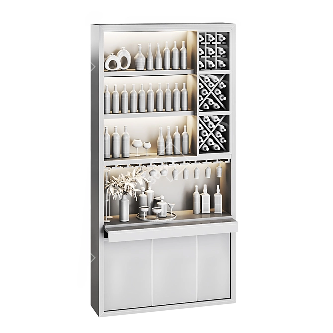 Winecellar Minibar03 Kitchen Organizer 3D model image 5