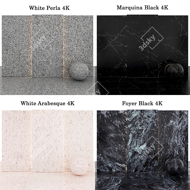 Marble 106 Collection 3D Textures 3D model image 2