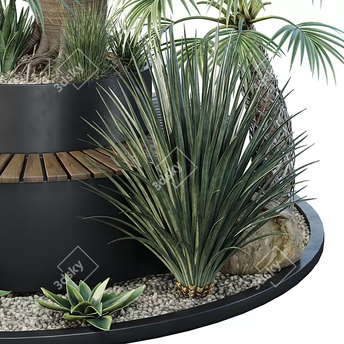 Tree and Bush Garden Box Outdoor 3D model image 3