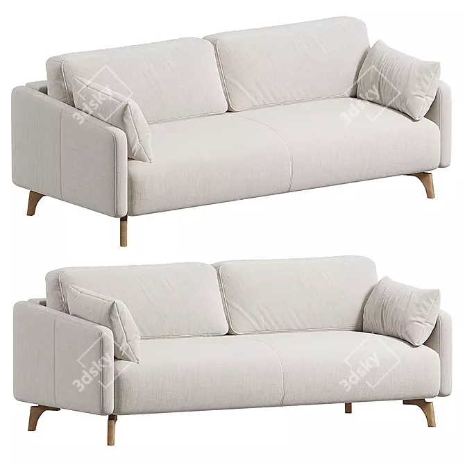 Leri Bucle White Sofa Model 3D model image 1