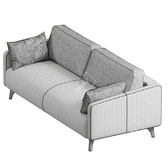 Leri Bucle White Sofa Model 3D model image 3