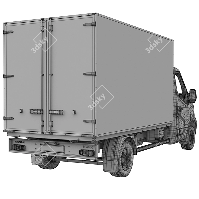 Nissan NV400 BoxTruck Commercial Chassis 3D model image 1