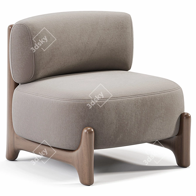Modern Tobo Armchair: 3D Model 3D model image 1