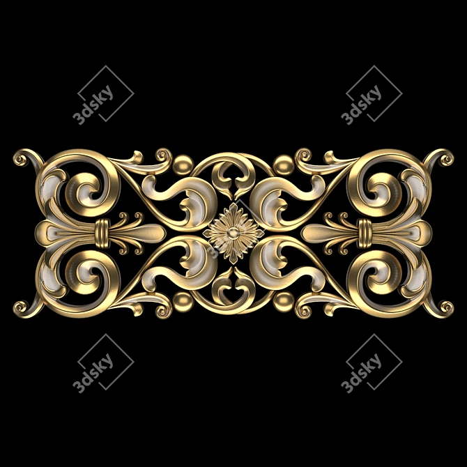 Luxury 3D Modeled Ornament Sculpture 3D model image 2