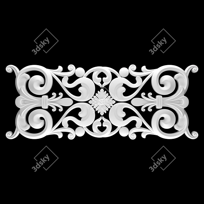 Luxury 3D Modeled Ornament Sculpture 3D model image 3