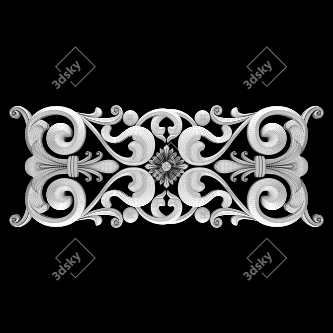 Luxury 3D Modeled Ornament Sculpture 3D model image 5