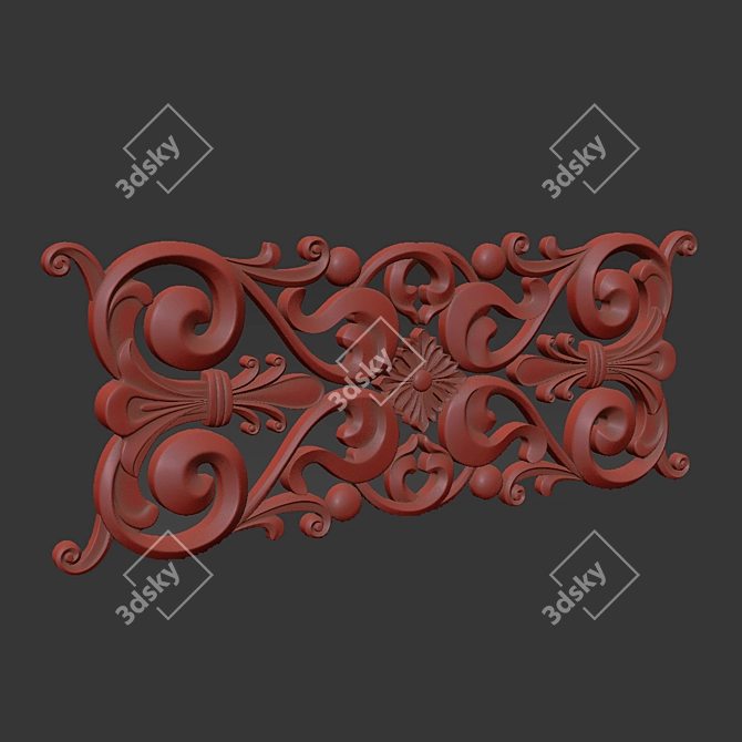 Luxury 3D Modeled Ornament Sculpture 3D model image 6