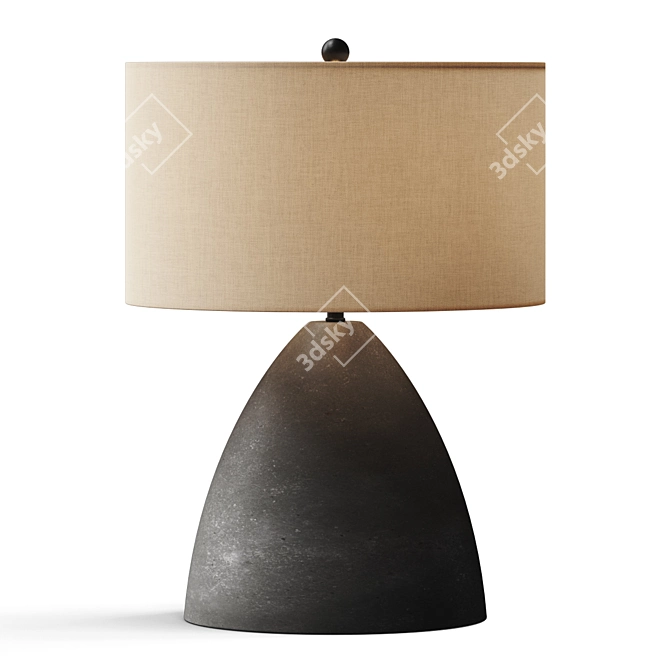 Modern Minimalist Table Lamp White 3D model image 1