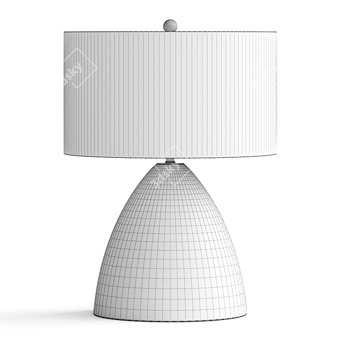 Modern Minimalist Table Lamp White 3D model image 2