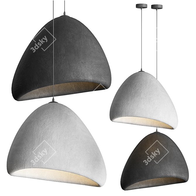 Modern LED Pendant Light Fixture 3D model image 2