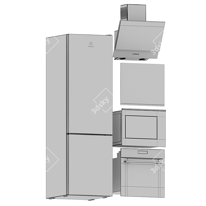 Electrolux Kitchen Appliance Bundle 3D model image 6