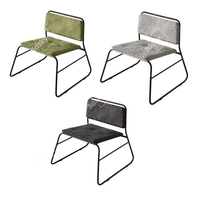 Modern LINNEBÄCK Chair, IKEA 3D model image 1