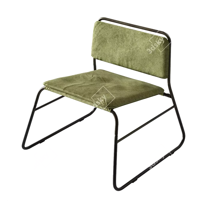 Modern LINNEBÄCK Chair, IKEA 3D model image 2