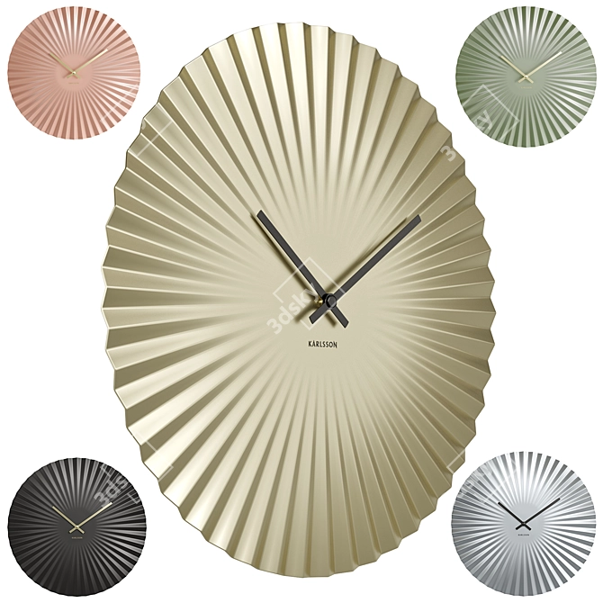 Karlsson Sensu Wall Clock: Modern Design 3D model image 1
