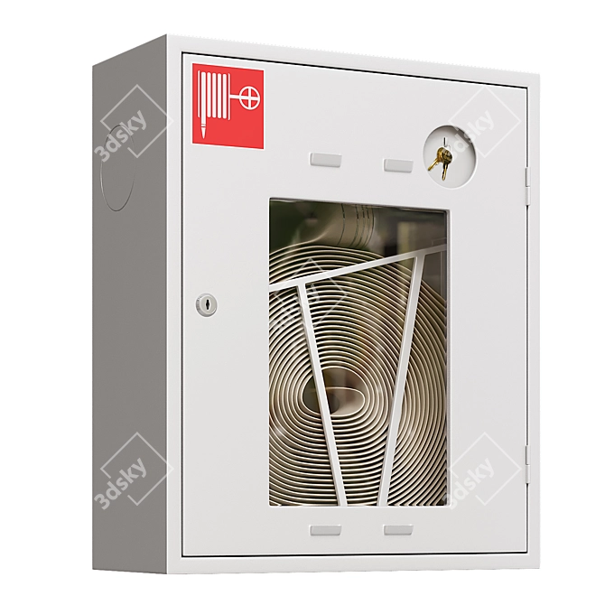 Fire Cabinet Set with 6 Models 3D model image 2