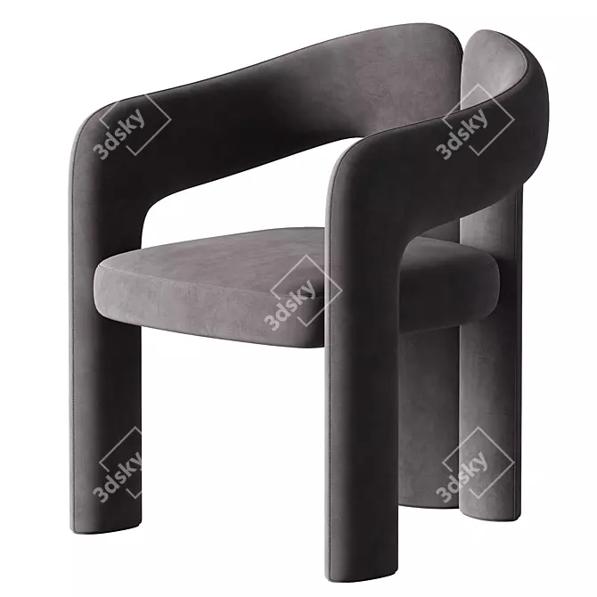 Dudet Chair: Classic Comfort Design 3D model image 3