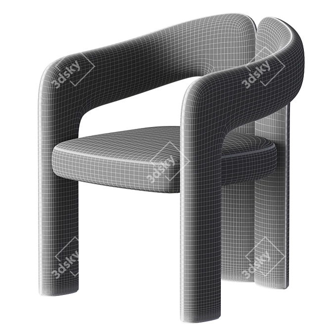 Dudet Chair: Classic Comfort Design 3D model image 4