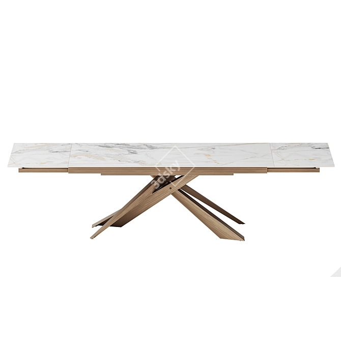Esmeralda Folding Table with Ceramic Tabletop 3D model image 3