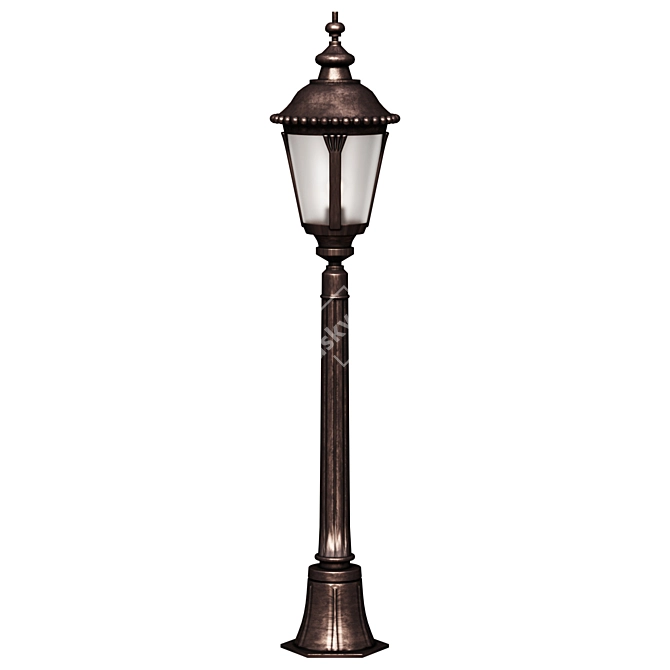 Vintage Street Lamp by Cardigan 3D model image 1