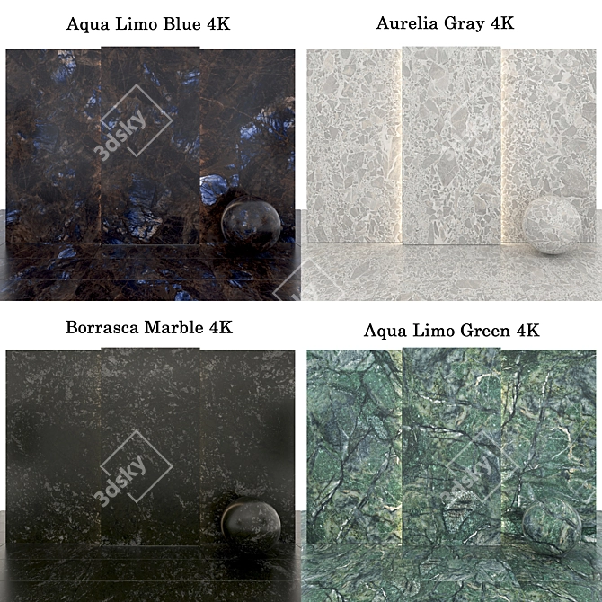 Marble 107 Texture Collection Set 3D model image 2