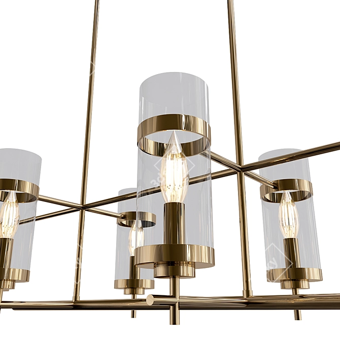 Mikell Soft Gold Chandelier 3D model image 2