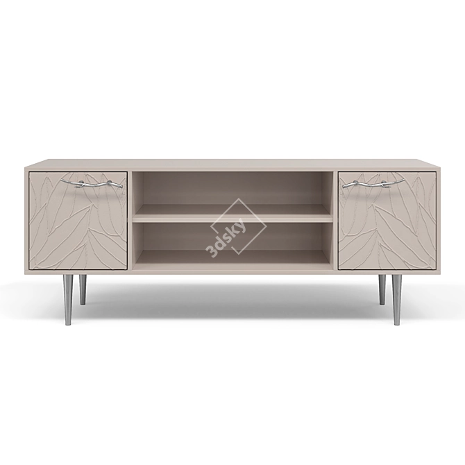 Elegant TV Stand Gold/Silver 3D model image 4