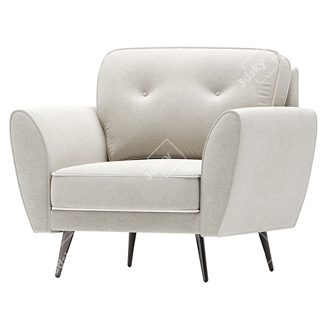 Edinburgh Lounge Chair in Three Colors 3D model image 1