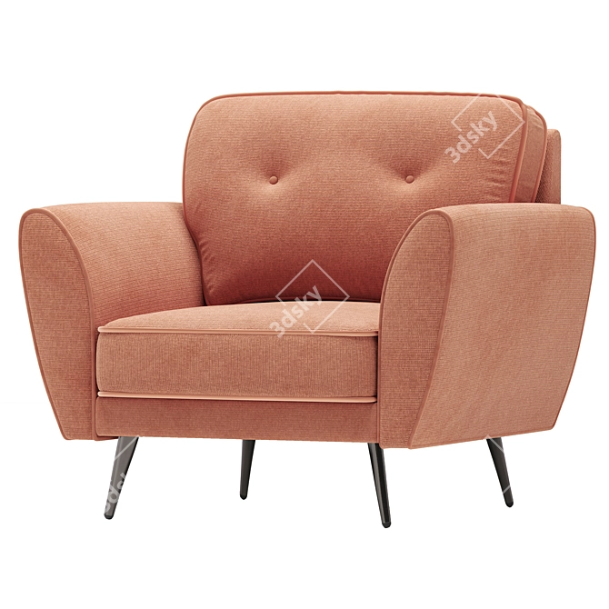 Edinburgh Lounge Chair in Three Colors 3D model image 2
