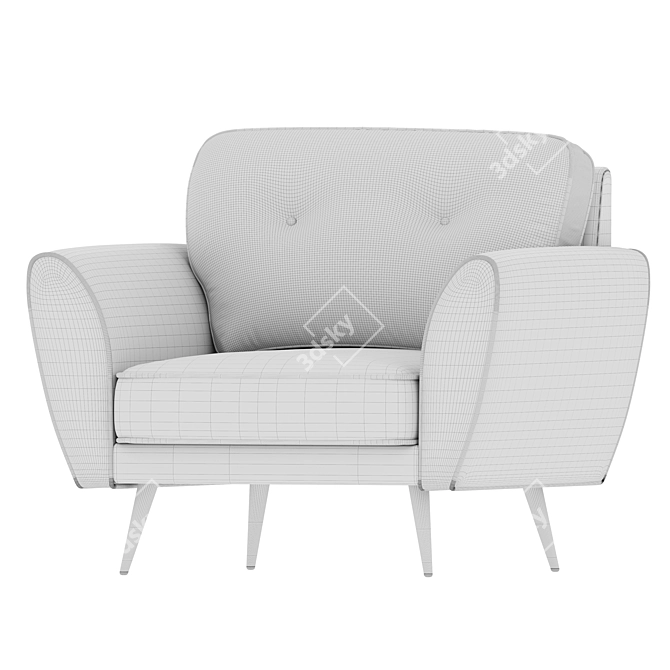Edinburgh Lounge Chair in Three Colors 3D model image 4