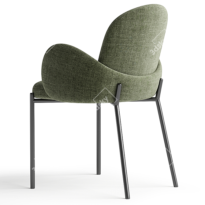 Elegant Macy Dining Chair 3D model image 2