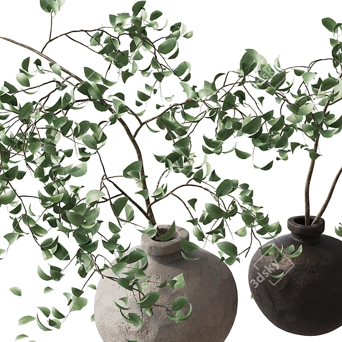 3D Branches in Vase Model 3D model image 2