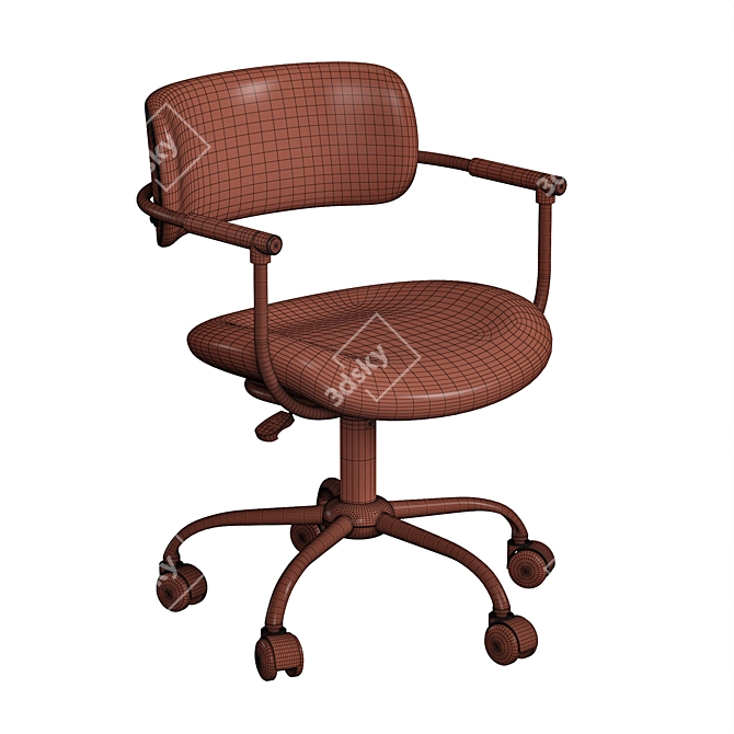 Marsi Textile Dark Grey Office Chair 3D model image 5