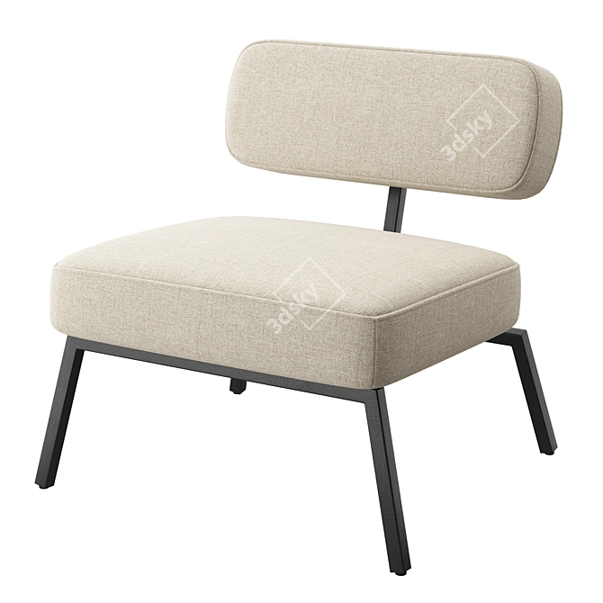 Ode Lounge Chair Set: Modern Elegance 3D model image 2