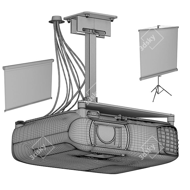 Epson Projector Set Bundle 3D model image 5