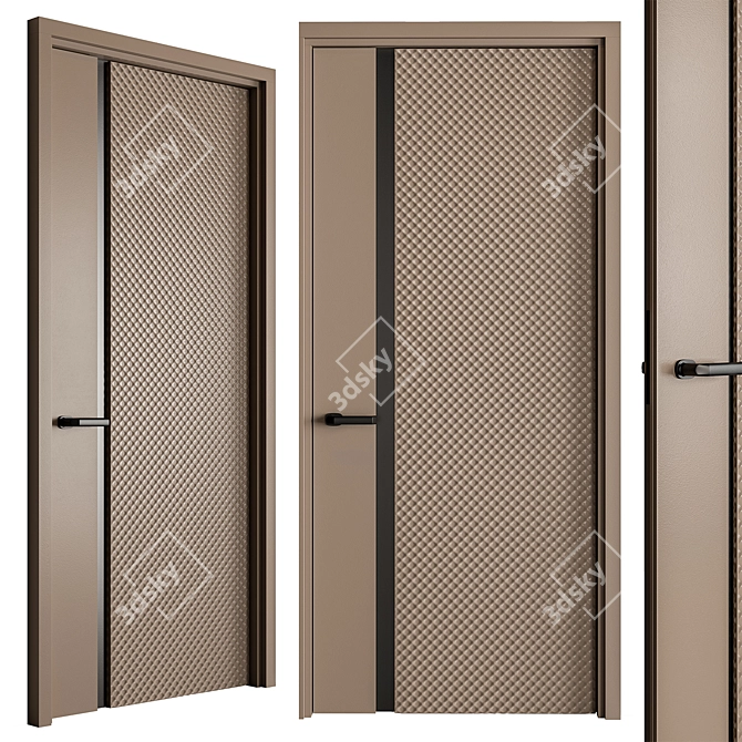 Sleek Contemporary Door Hardware 3D model image 1