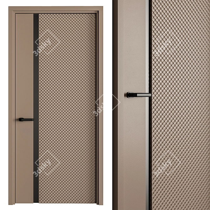 Sleek Contemporary Door Hardware 3D model image 2