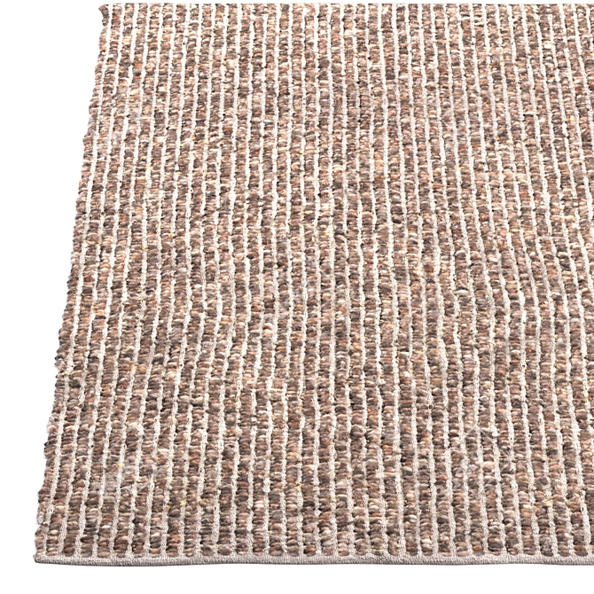 Flatweave Ivory/Taupe Area Rug 3D model image 3