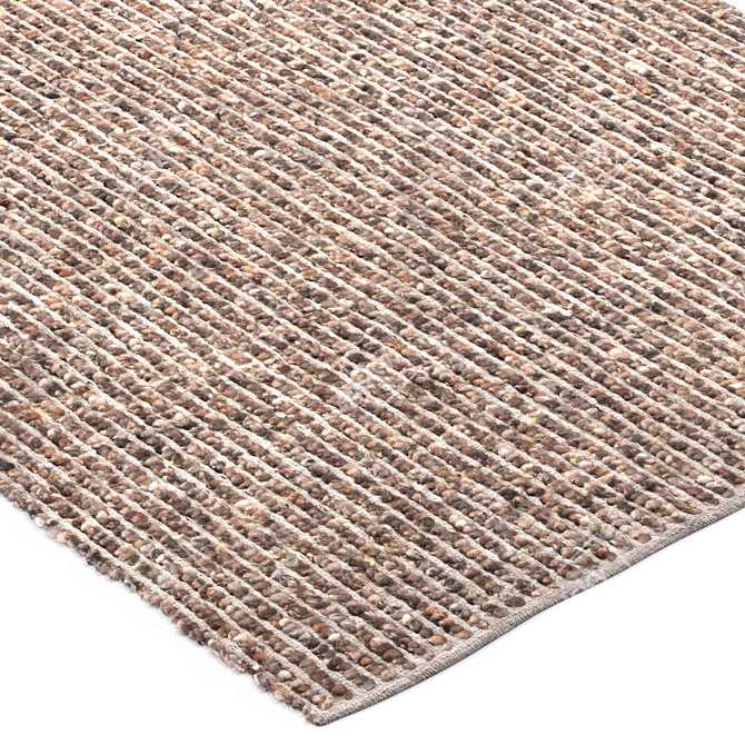 Flatweave Ivory/Taupe Area Rug 3D model image 4