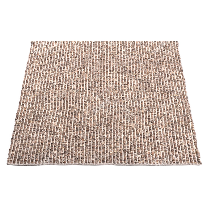 Flatweave Ivory/Taupe Area Rug 3D model image 5