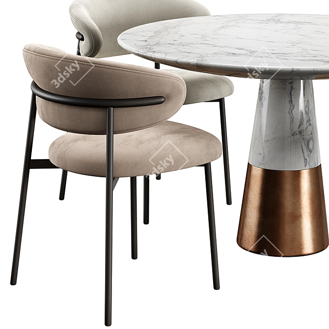 Vex Marble Table: Elegant Design 3D model image 4