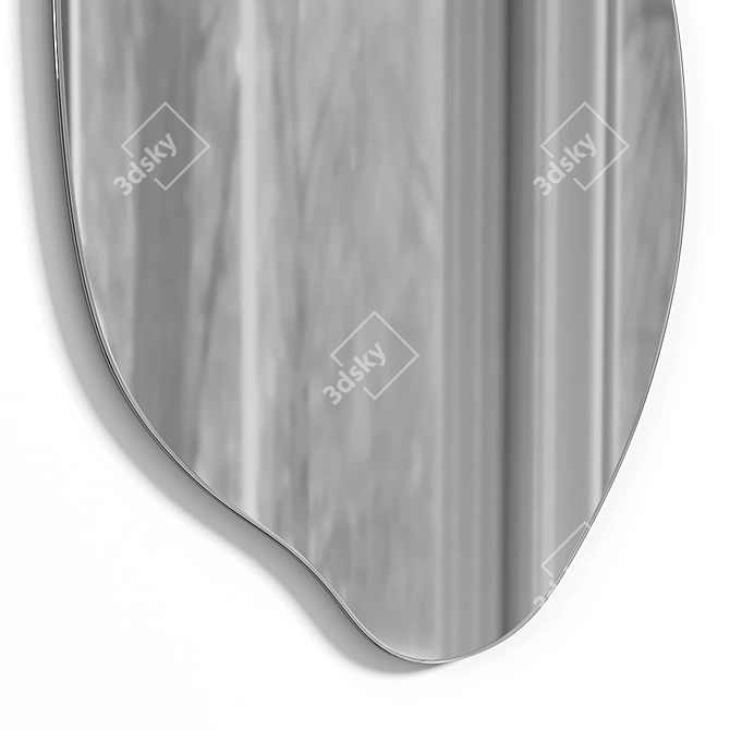 Aesthetic Asymmetrical Wall Mirror 3D model image 2