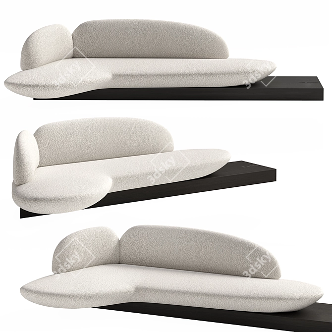 Designer Origin Large Sofa Delatour 3D model image 1