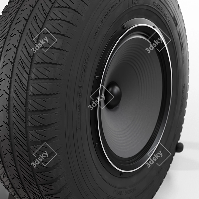 Eco-Tire Speaker: Upcycled Sound System 3D model image 3