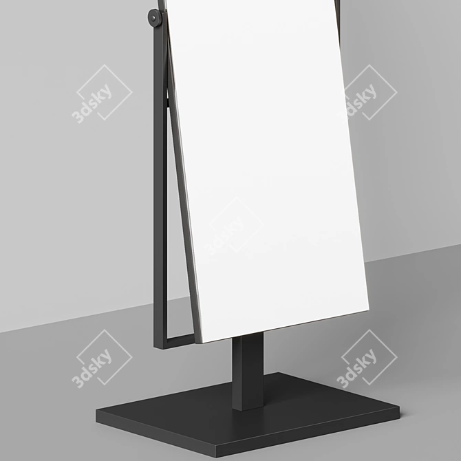 Modern Full-Length Rotating Mirror 3D model image 3