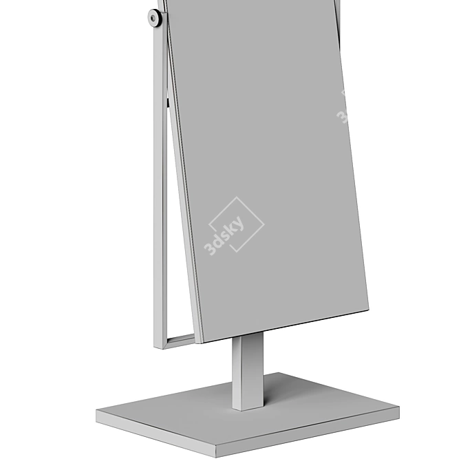 Modern Full-Length Rotating Mirror 3D model image 6