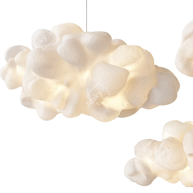 Dreamy Cloud Pendant Light 3D model image 3